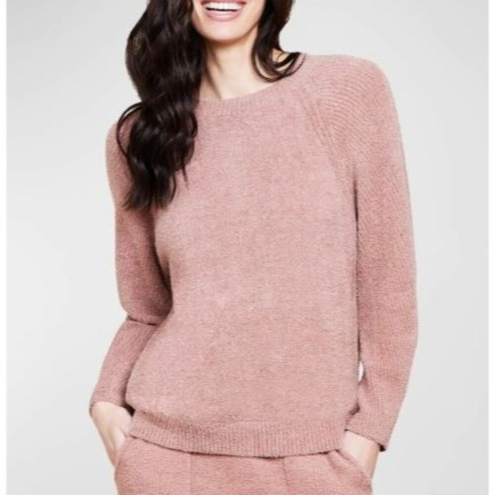 🌸NWT Barefoot Dreams CozyChic Lite Ribbed Raglan Pullover Sweater Size XL🌸